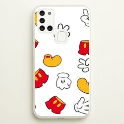 Mouse Gloves, Shorts and Shoes  - Disney Phone Case for Galaxy A21s