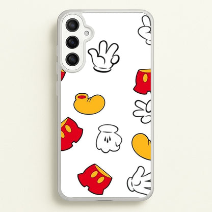 Mouse Gloves, Shorts and Shoes  - Disney Phone Case for Galaxy A36
