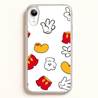 Mouse Gloves, Shorts and Shoes  - Disney Phone Case for iPhone XR