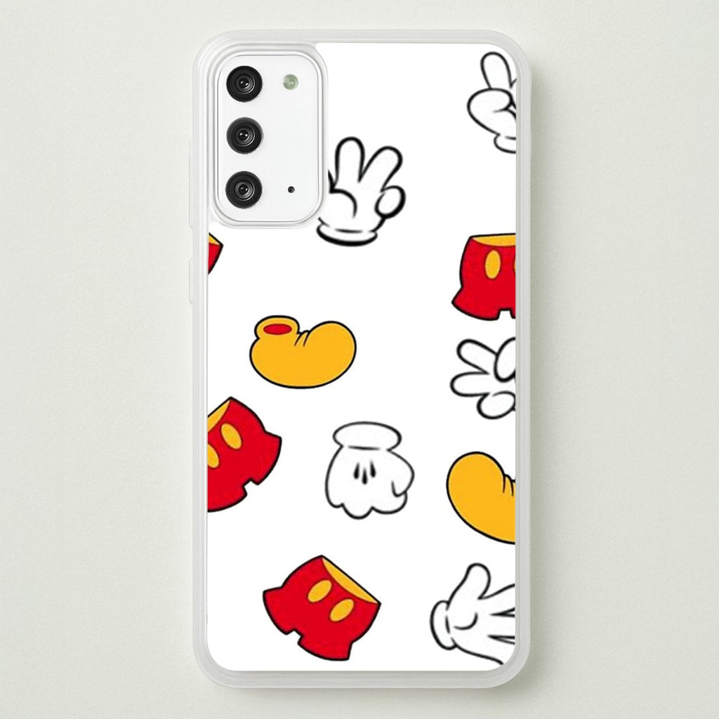 Mouse Gloves, Shorts and Shoes  - Disney Phone Case for Galaxy Note 20