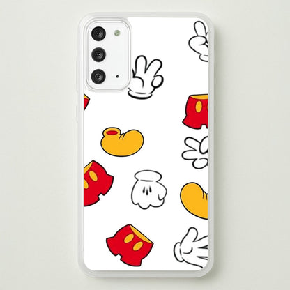 Mouse Gloves, Shorts and Shoes  - Disney Phone Case for Galaxy Note 20