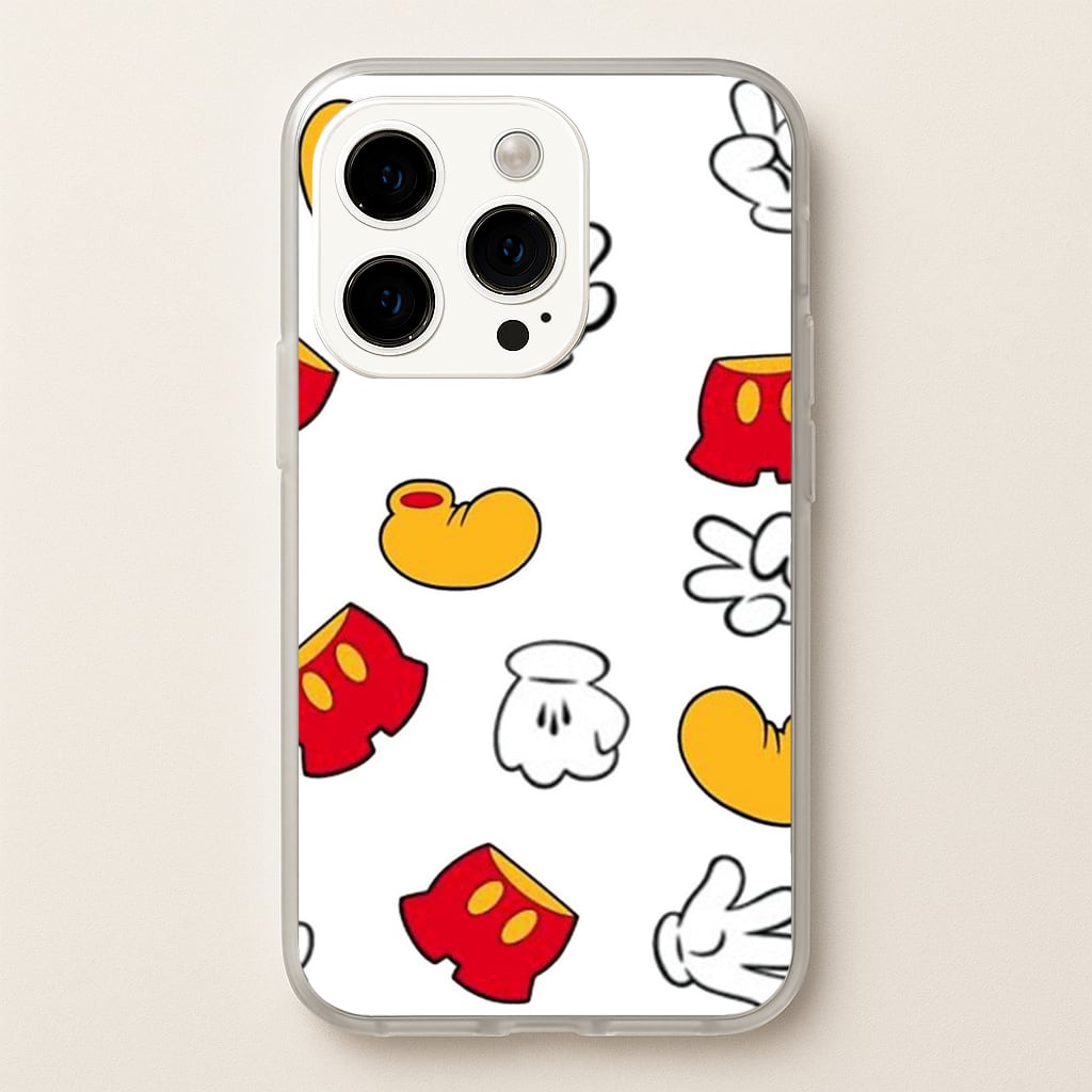 Mouse Gloves, Shorts and Shoes  - Disney Phone Case for iPhone 14 Pro