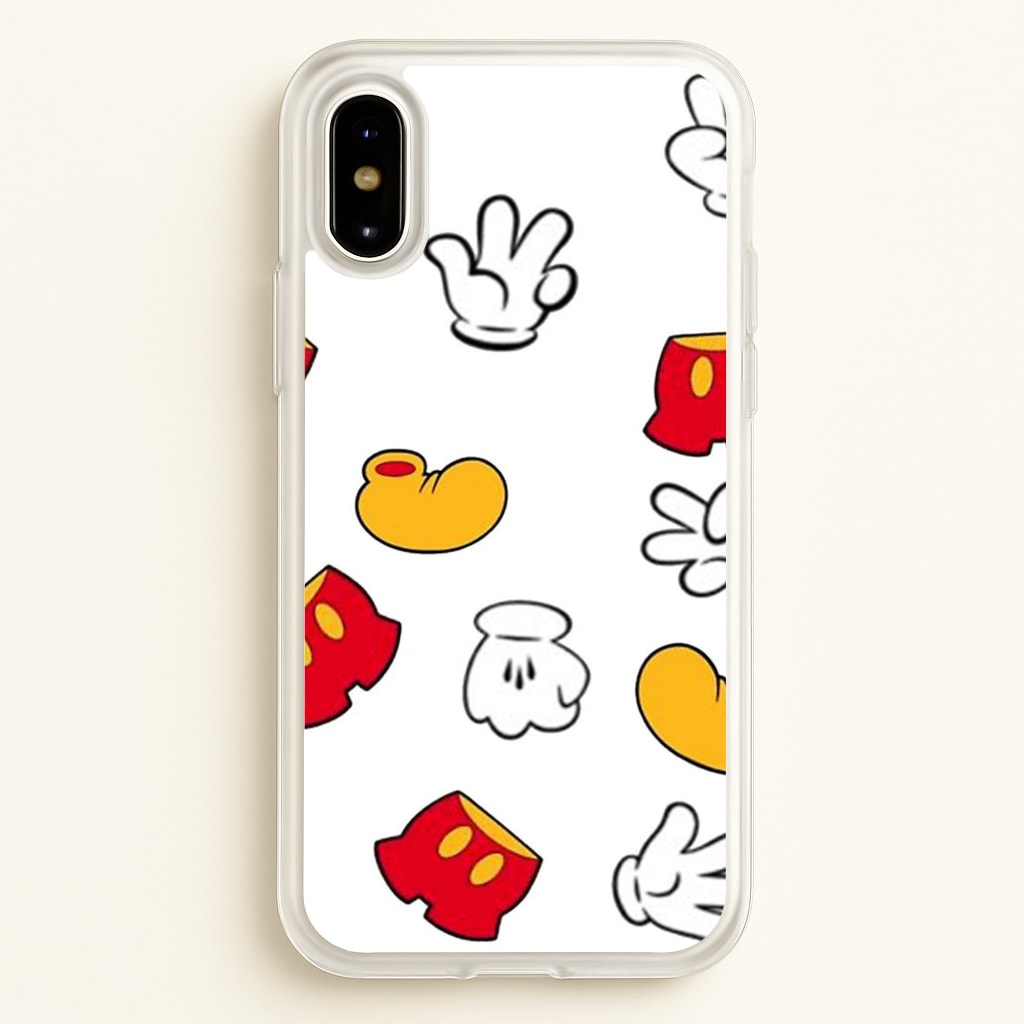 Mouse Gloves, Shorts and Shoes  - Disney Phone Case for iPhone X / XS