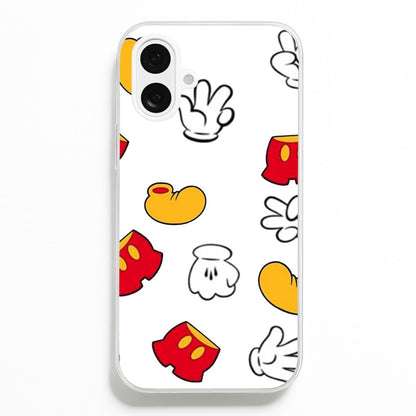 Mouse Gloves, Shorts and Shoes Phone Case