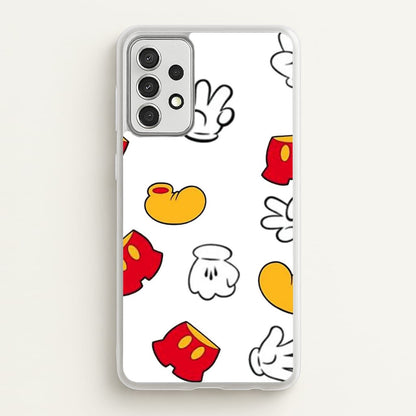 Mouse Gloves, Shorts and Shoes  - Disney Phone Case for Galaxy A52 / A52s