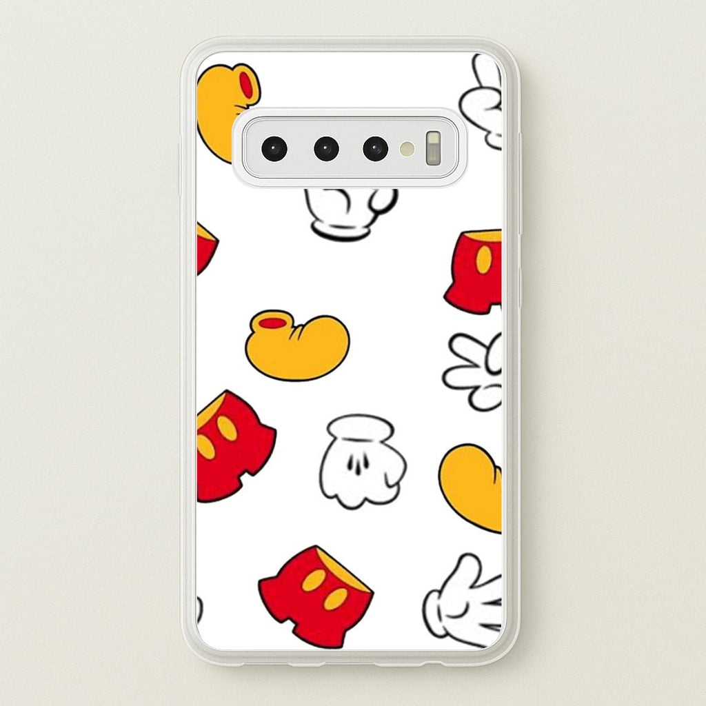 Mouse Gloves, Shorts and Shoes  - Disney Phone Case for Galaxy S10