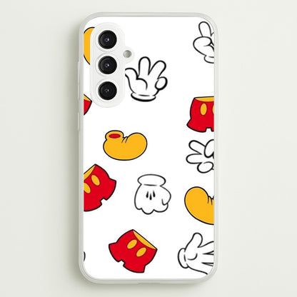 Mouse Gloves, Shorts and Shoes  - Disney Phone Case for Galaxy S23FE