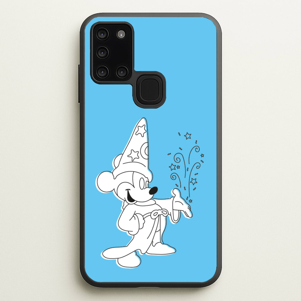Wizard Mickey Blue  - Mickey Mouse Phone Case for Galaxy A21s