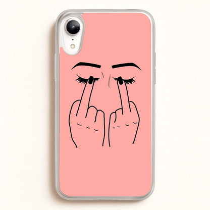 Middle Finger Eyes  -  Phone Case for iPhone XR