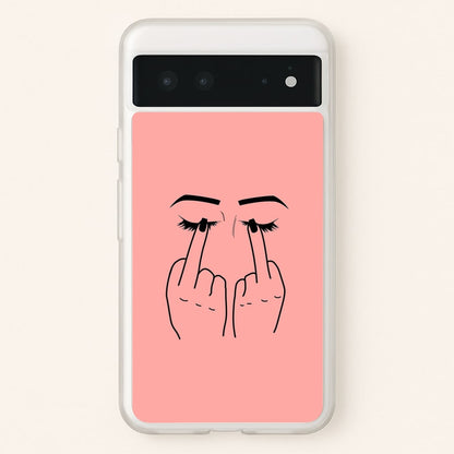 Middle Finger Eyes  -  Phone Case for Google Pixel 6