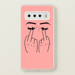 Middle Finger Eyes  -  Phone Case for Galaxy S10