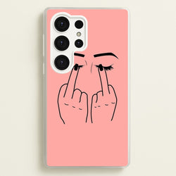 Middle Finger Eyes  -  Phone Case for Galaxy S25 Ultra