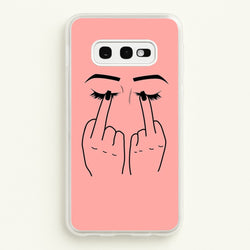 Middle Finger Eyes  -  Phone Case for Galaxy S10e