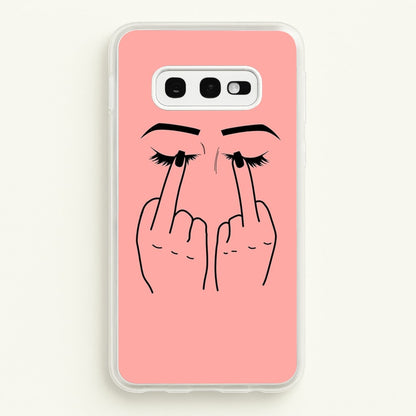Middle Finger Eyes  -  Phone Case for Galaxy S10e