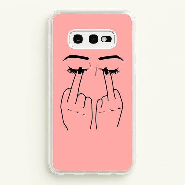 Middle Finger Eyes  -  Phone Case for Galaxy S10e