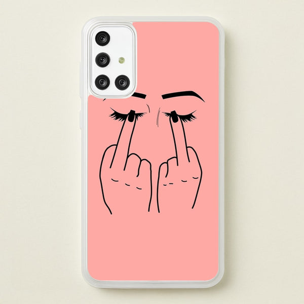 Middle Finger Eyes  -  Phone Case for Galaxy A71