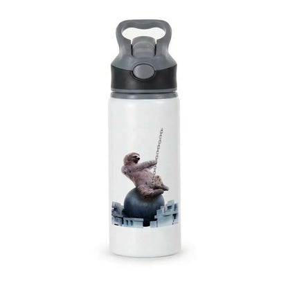 Wrecking Ball Sloth Active Water Bottle - Black