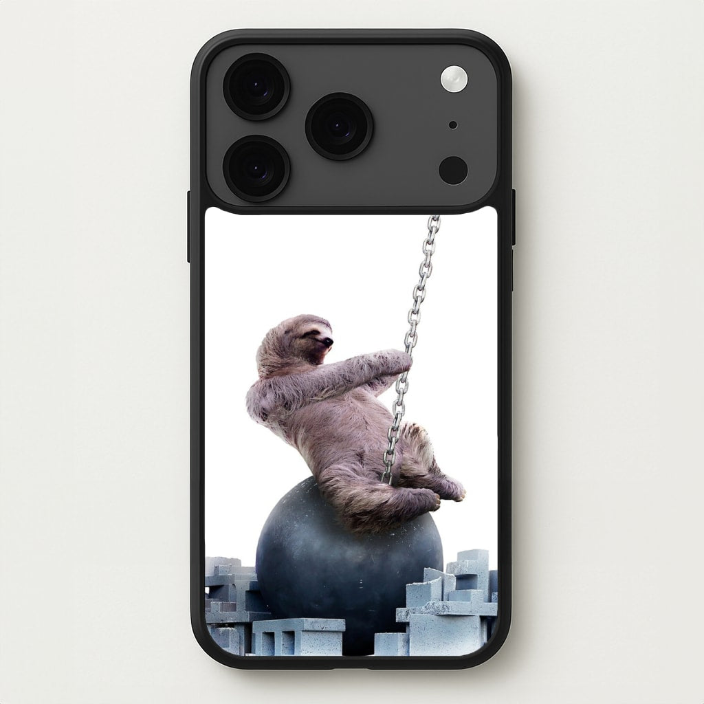 Wrecking Ball Sloth Phone Case for iPhone 17 Pro Max