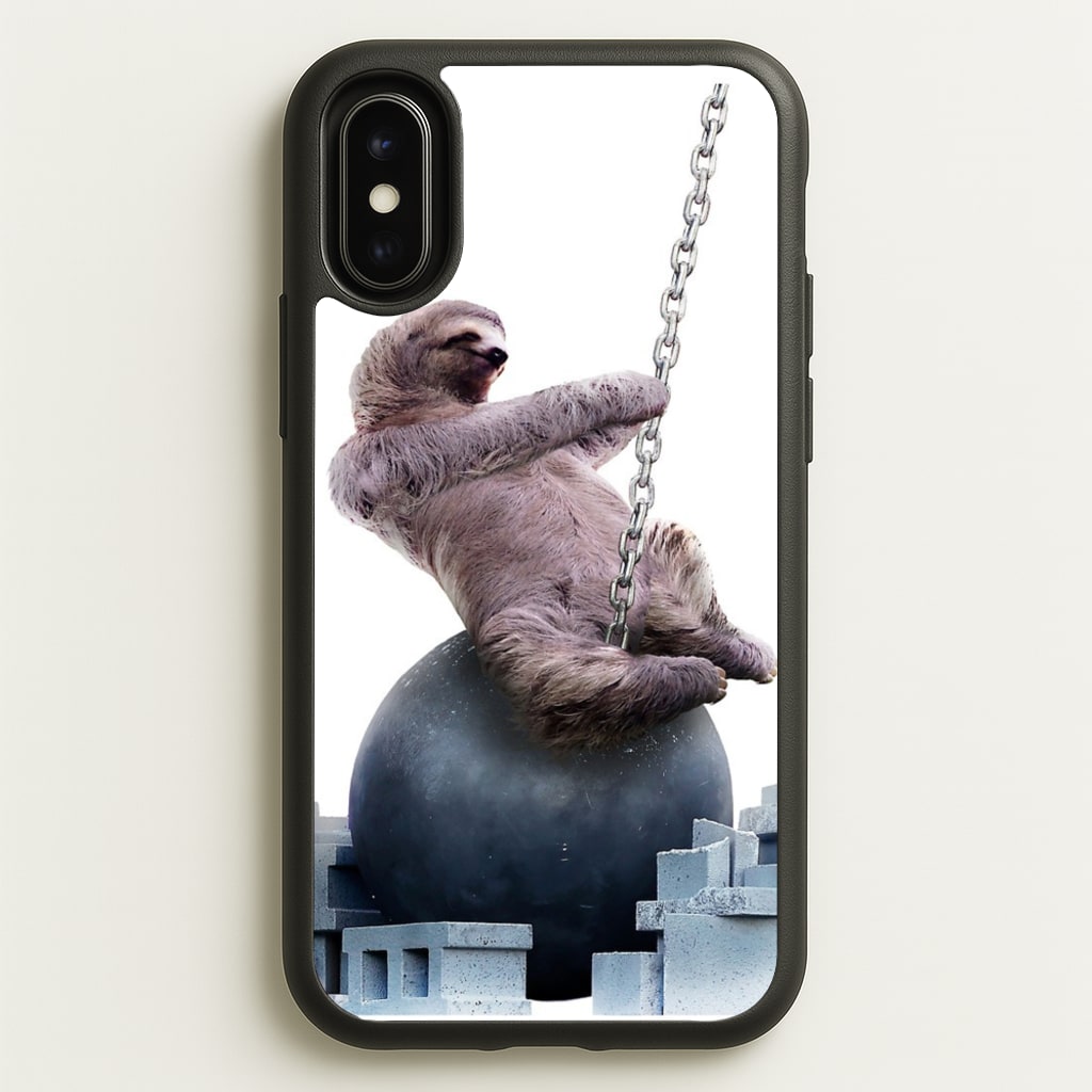 Wrecking Ball Sloth  - Miley Cyrus Phone Case for iPhone X / XS