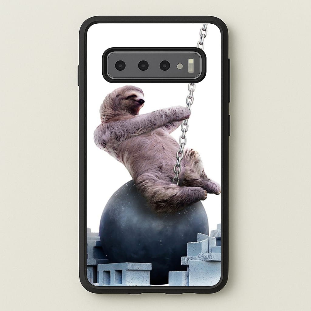 Wrecking Ball Sloth  - Miley Cyrus Phone Case for Galaxy S10 Plus