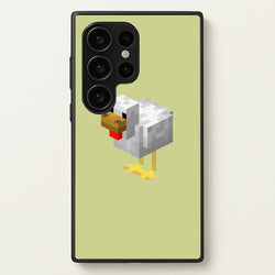 Mining Chicken  - Minecraft Phone Case for Galaxy S24 Ultra