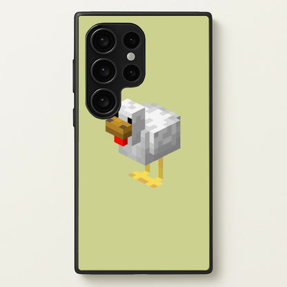 Mining Chicken  - Minecraft Phone Case for Galaxy S24 Ultra