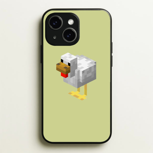 Mining Chicken  - Minecraft Phone Case for iPhone 15