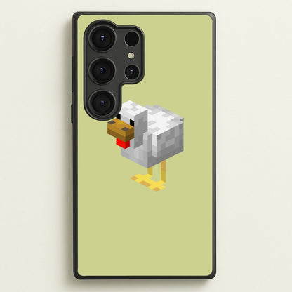 Mining Chicken  - Minecraft Phone Case for Galaxy S25 Ultra