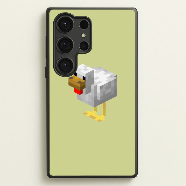Mining Chicken  - Minecraft Phone Case for Galaxy S25 Ultra