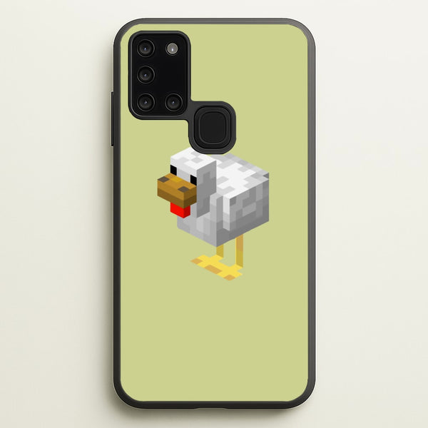 Mining Chicken  - Minecraft Phone Case for Galaxy A21s