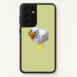 Mining Chicken  - Minecraft Phone Case for Galaxy S21 Ultra