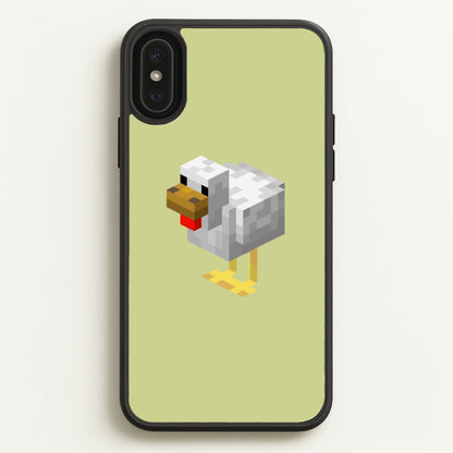 Mining Chicken  - Minecraft Phone Case for iPhone XS Max