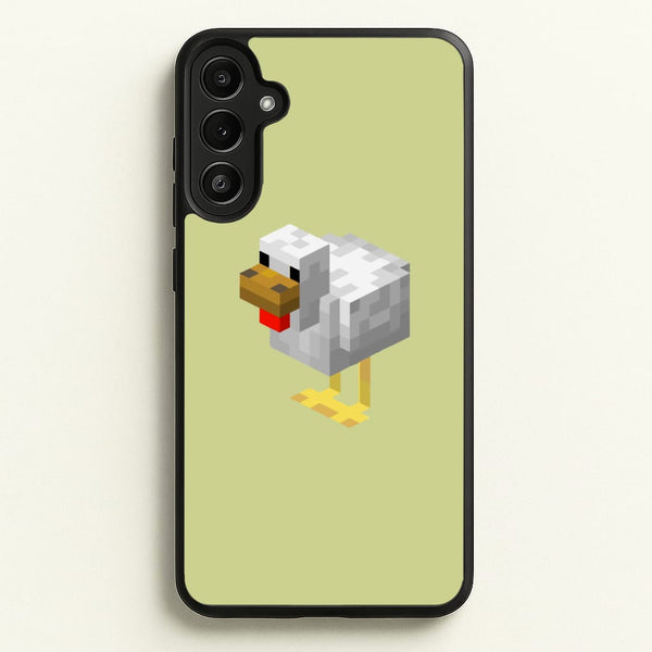 Mining Chicken  - Minecraft Phone Case for Galaxy A34