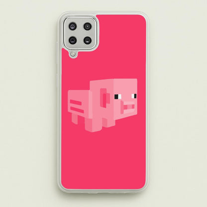 Mining Pig  - Minecraft Phone Case for Galaxy A12