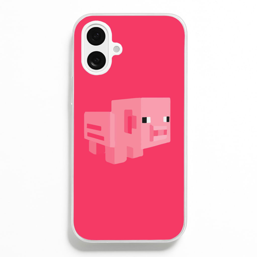 Mining Pig  - Minecraft Phone Case for iPhone 16 Plus