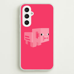 Mining Pig  - Minecraft Phone Case for Galaxy S23FE
