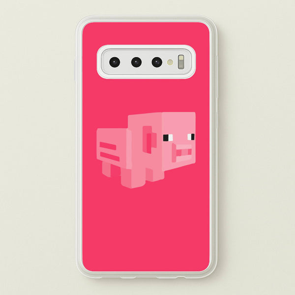 Mining Pig  - Minecraft Phone Case for Galaxy S10