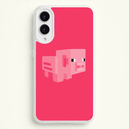 Mining Pig  - Minecraft Phone Case for Galaxy S25 Edge