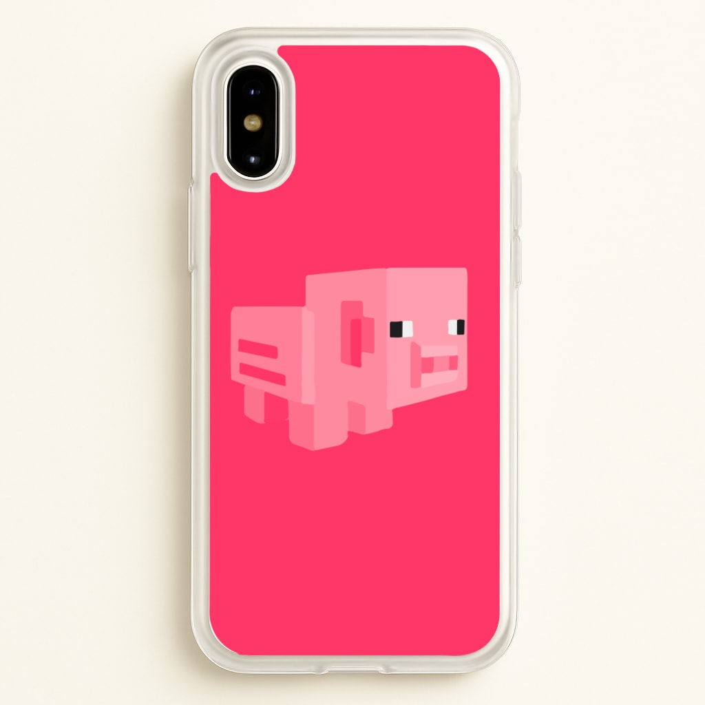 Mining Pig  - Minecraft Phone Case for iPhone X / XS