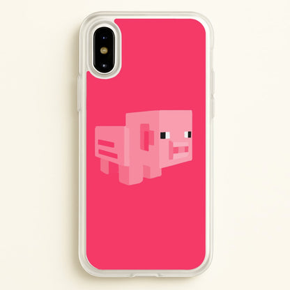 Mining Pig  - Minecraft Phone Case for iPhone X / XS