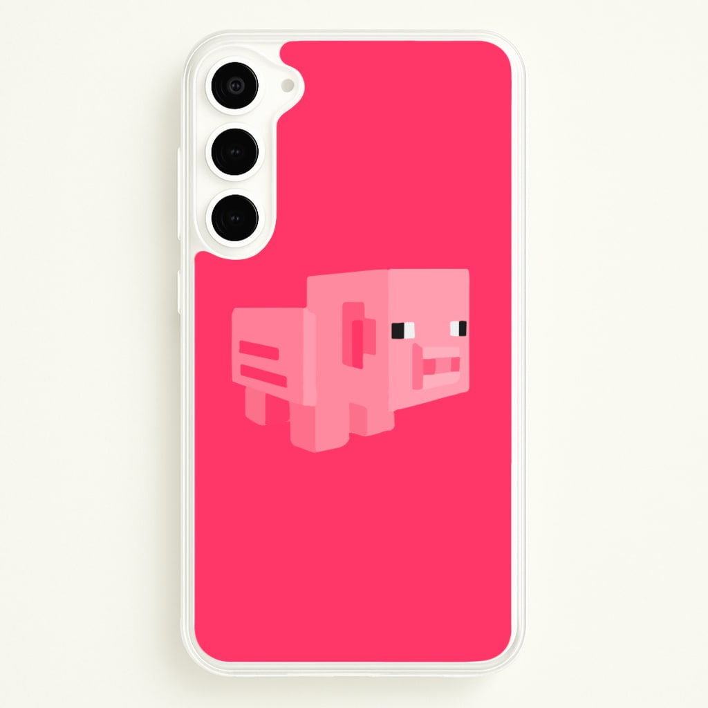 Mining Pig  - Minecraft Phone Case for Galaxy S23 Plus