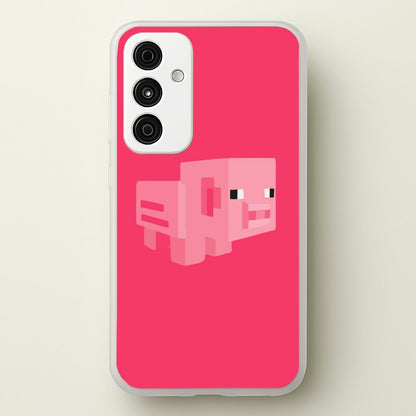 Mining Pig  - Minecraft Phone Case for Galaxy A15