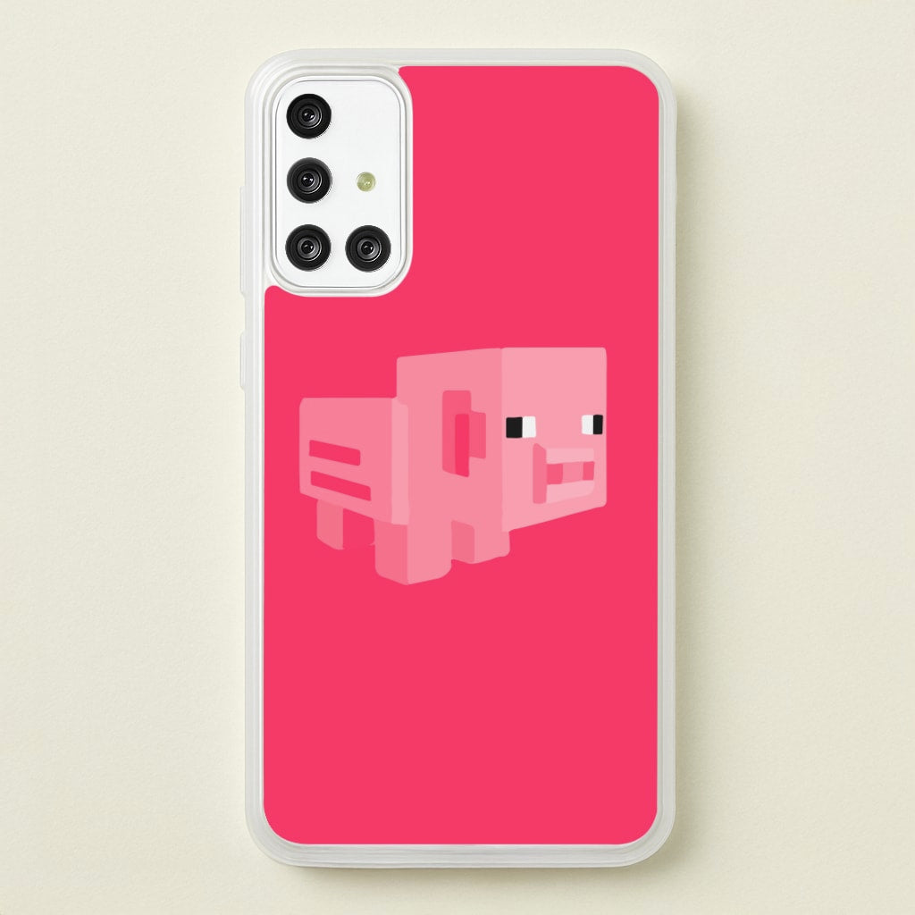 Mining Pig  - Minecraft Phone Case for Galaxy A71