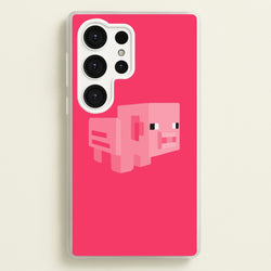 Mining Pig  - Minecraft Phone Case for Galaxy S25 Ultra