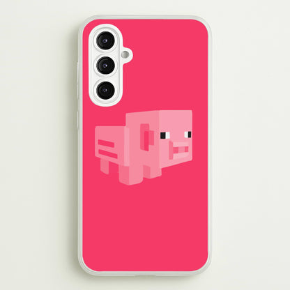 Mining Pig  - Minecraft Phone Case for Galaxy A16