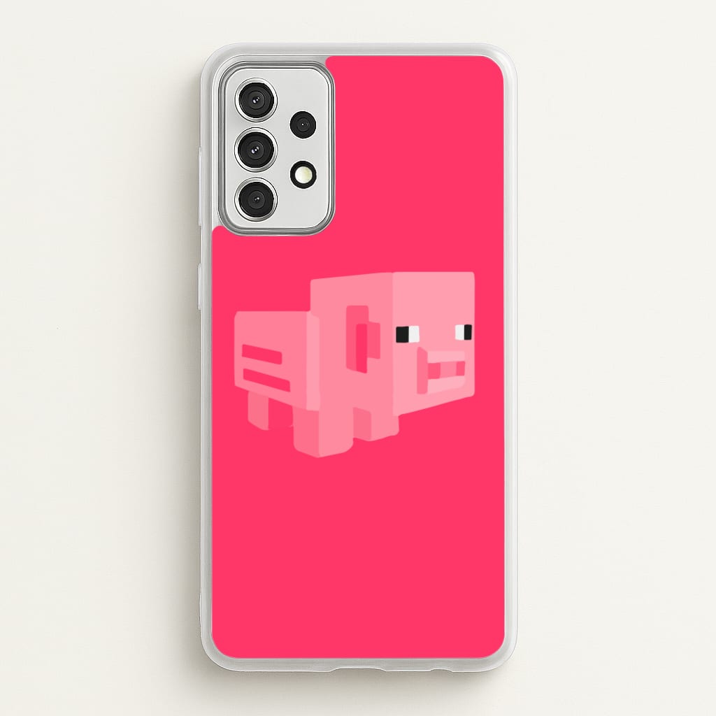 Mining Pig  - Minecraft Phone Case for Galaxy A52 / A52s