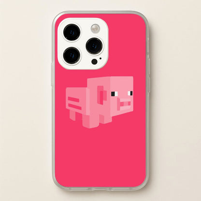 Mining Pig  - Minecraft Phone Case for iPhone 15 Pro