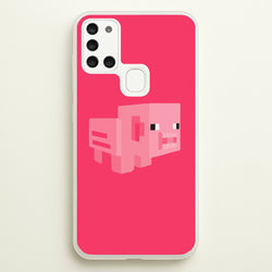Mining Pig  - Minecraft Phone Case for Galaxy A21s