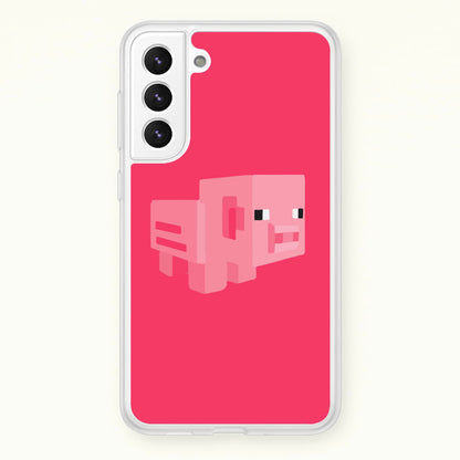 Mining Pig  - Minecraft Phone Case for Galaxy S21 Plus