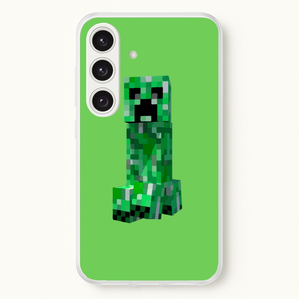 Mining Creeper  - Minecraft Phone Case for Galaxy S24